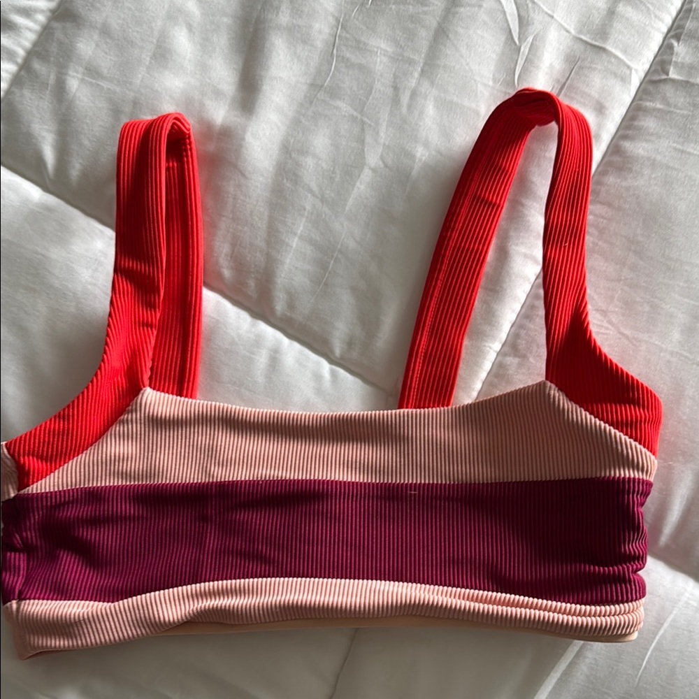 Colorblock Ribbed Crop Top